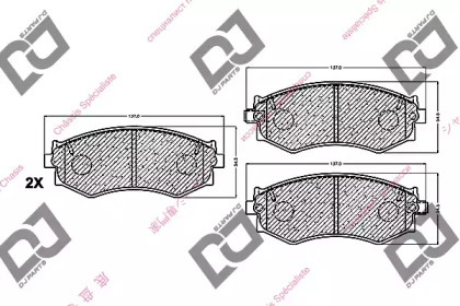 Комплект тормозных колодок DJ PARTS BP1201